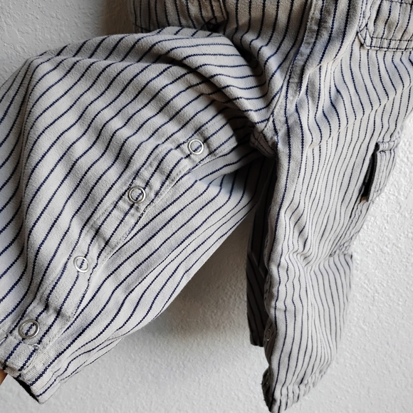 Baseball Stripes Boy Overalls - Picture 3 of 6